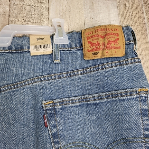 Men's Levi's 550 Relaxed-Fit Stretch Straight Blue Jeans 50x32 New - Picture 10 of 15